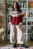 Fair Isle Knit Burgundy